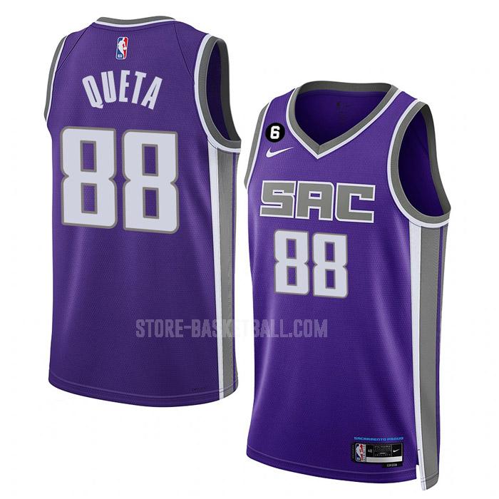 2022-23 sacramento kings neemias queta 88 purple icon edition men's replica jersey