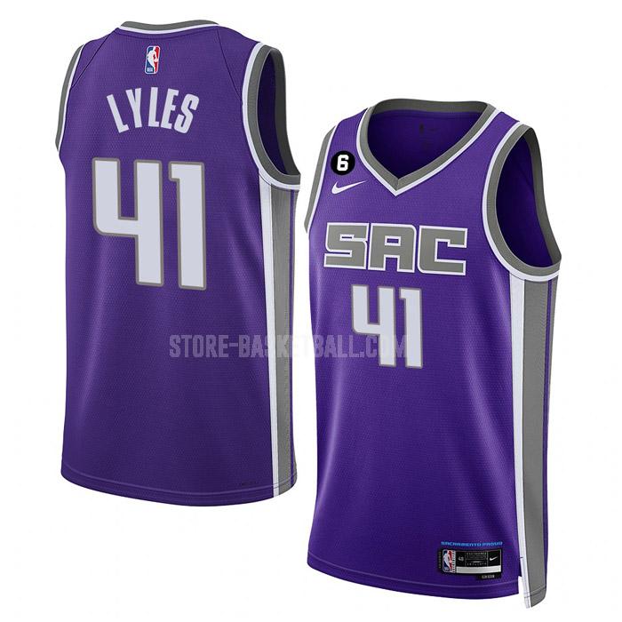 2022-23 sacramento kings trey lyles 41 purple icon edition men's replica jersey