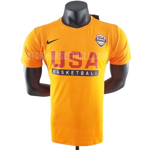 2022-23 usa yellow 22822a4 men's basketball t-shirt