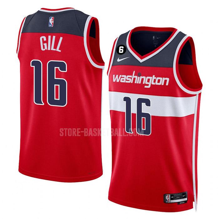 2022-23 washington wizards anthony gill 16 red icon edition men's replica jersey