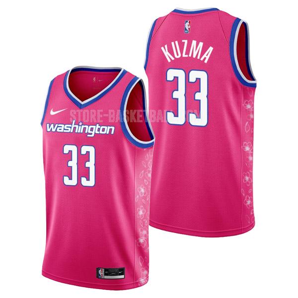 2022-23 washington wizards kyle kuzma 33 pink cherry blossom city edition men's replica jersey