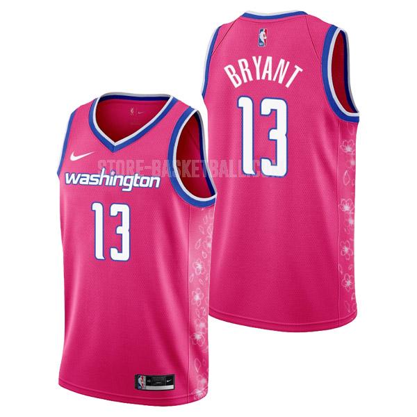 2022-23 washington wizards thomas bryant 13 pink cherry blossom city edition men's replica jersey