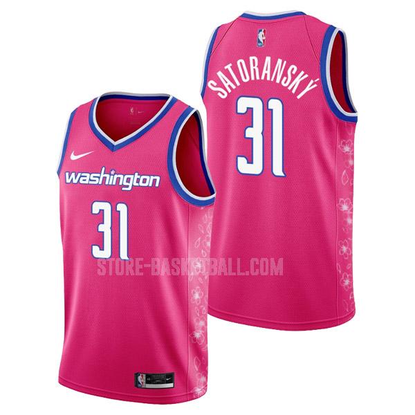 2022-23 washington wizards tomas satoransky 31 pink cherry blossom city edition men's replica jersey