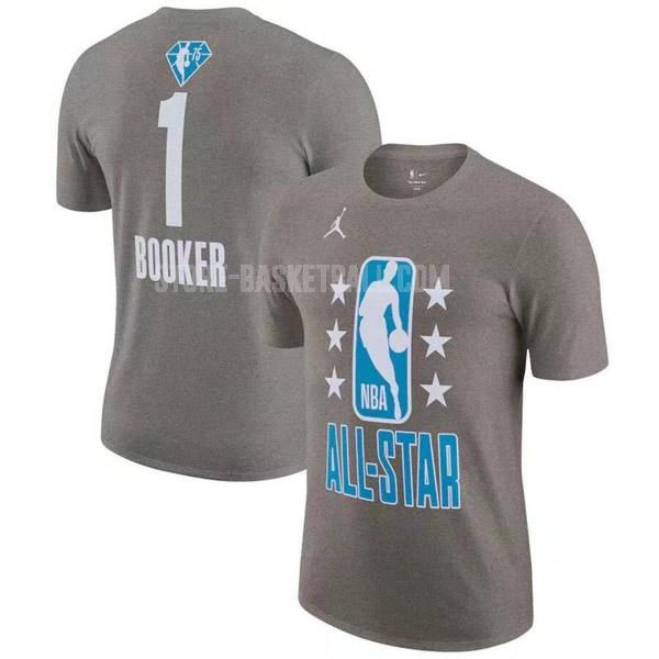 2022 all-star devin booker 1 gray men's t-shirt