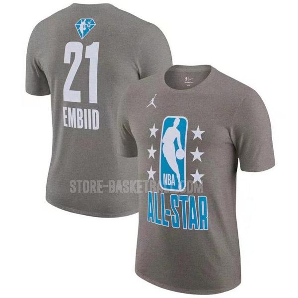 2022 all-star joel embiid 21 gray men's t-shirt