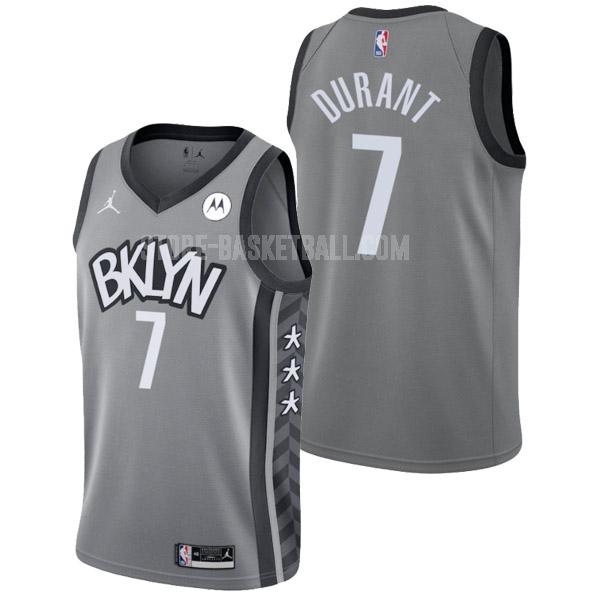 2022 brooklyn nets kevin durant 7 gray statement edition men's replica jersey