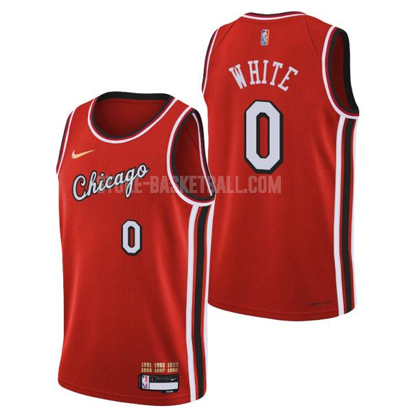 2022 chicago bulls coby white 0 red 75th anniversary city edition men's replica jersey