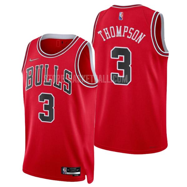 2022 chicago bulls tristan thompson 3 red icon edition men's replica jersey