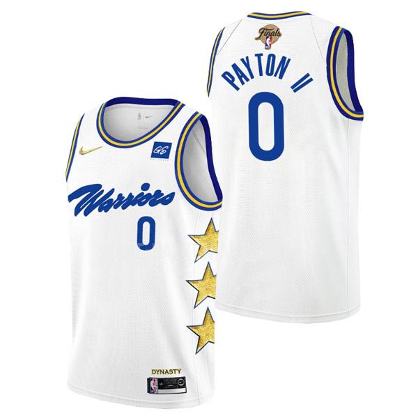 2022 golden state warriors gary payton ii 0 white championship earned edition men's replica jersey