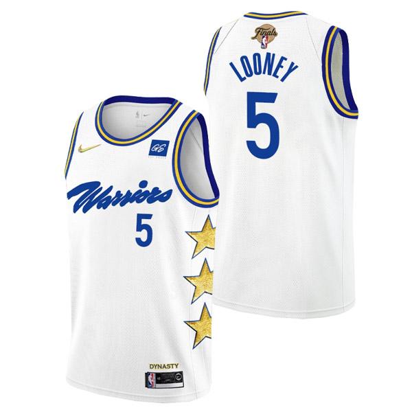 2022 golden state warriors kevon looney 5 white championship earned edition men's replica jersey