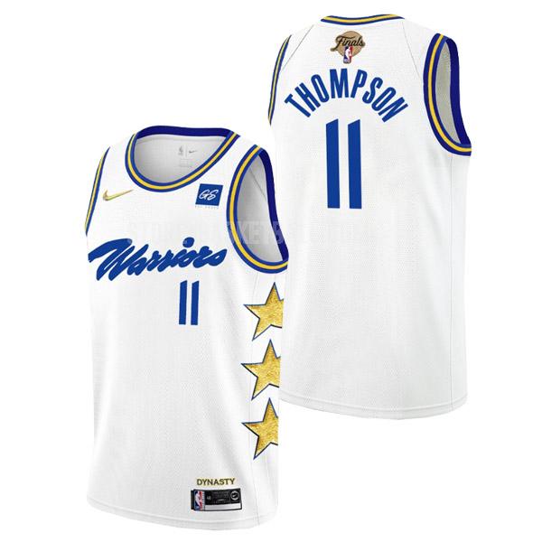 2022 golden state warriors klay thompson 11 white championship earned edition men's replica jersey