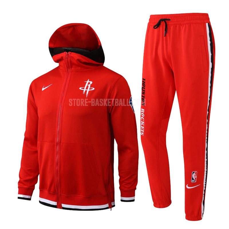2022 houston rockets red hj012 men's hooded jacket