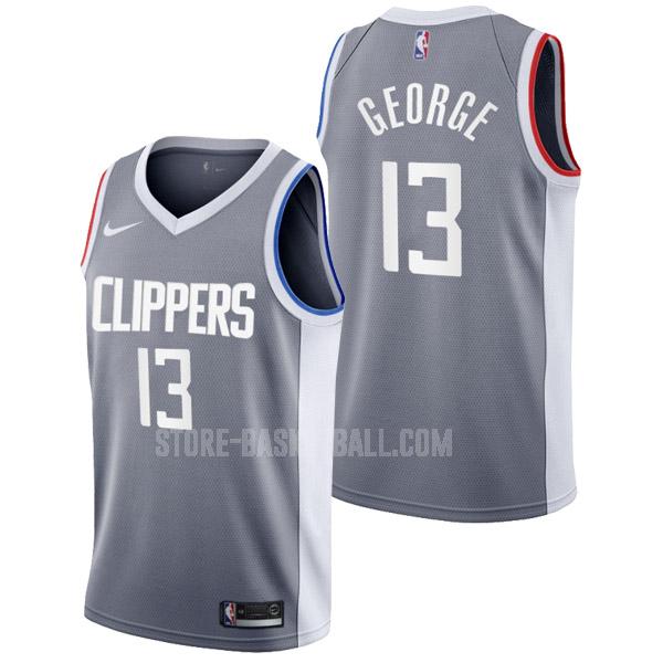 2022 los angeles clippers paul george 13 gray earned edition men's replica jersey
