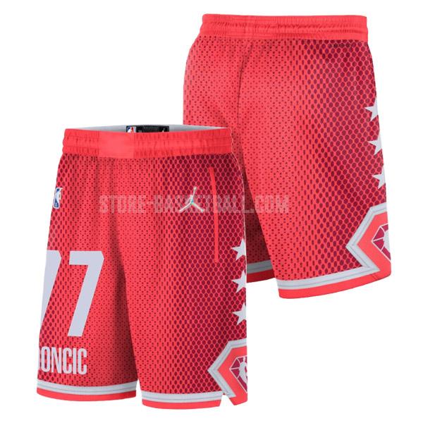 2022 luka doncic 77 red nba all-star men's shorts