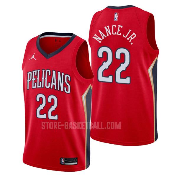 2022 new orleans pelicans larry nance jr 22 red statement edition men's replica jersey
