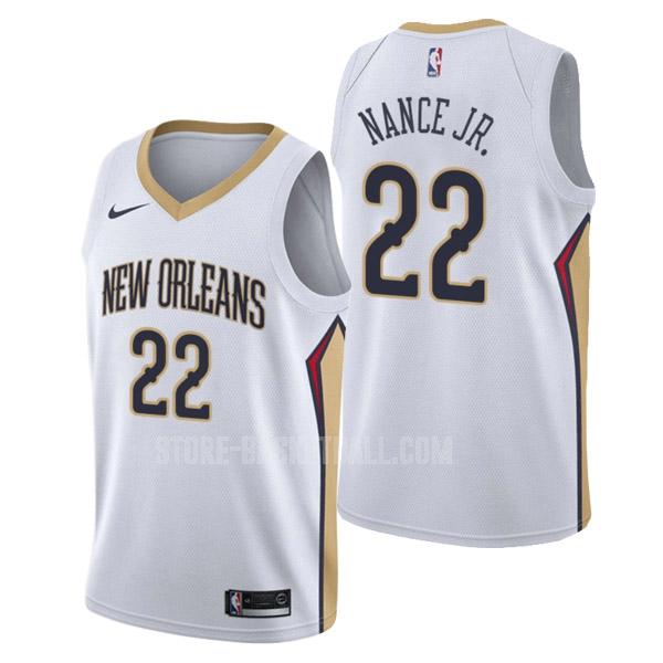 2022 new orleans pelicans larry nance jr 22 white association edition men's replica jersey