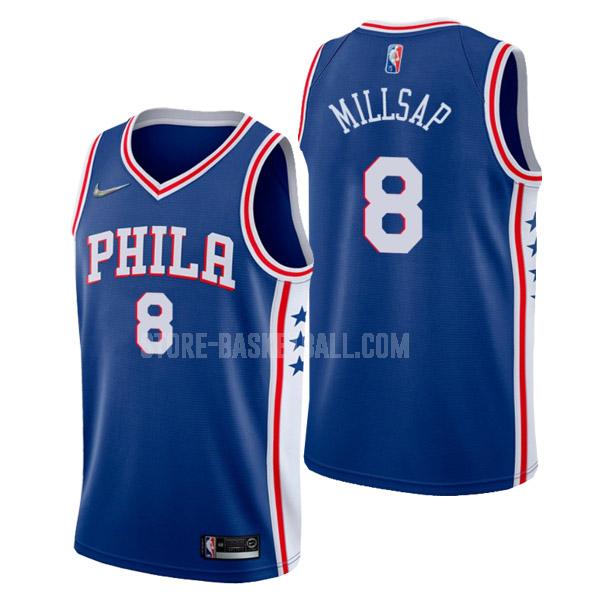 2022 philadelphia 76ers paul millsap 8 blue icon edition men's replica jersey