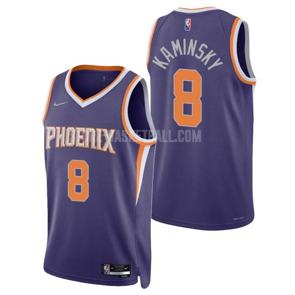 2022 phoenix suns frank kaminsky 8 purple 75th anniversary icon men's replica jersey