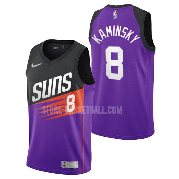 2022 phoenix suns frank kaminsky 8 purple earned edition men's replica jersey