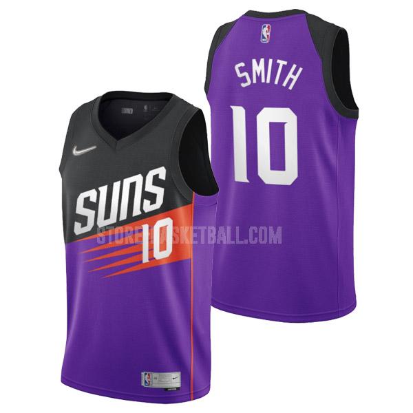 2022 phoenix suns jalen smith 10 purple earned edition men's replica jersey