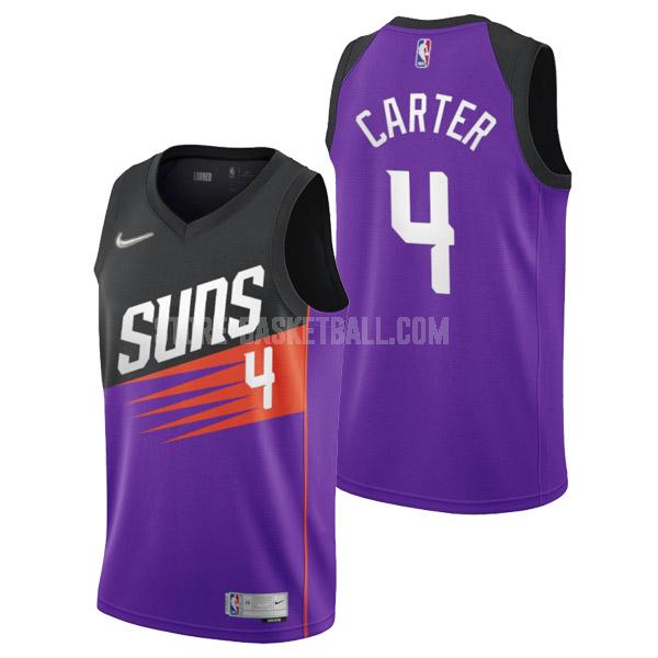 2022 phoenix suns jevon carter 4 purple earned edition men's replica jersey