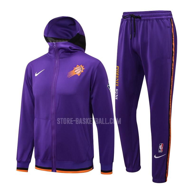 2022 phoenix suns purple hj031 men's hooded jacket