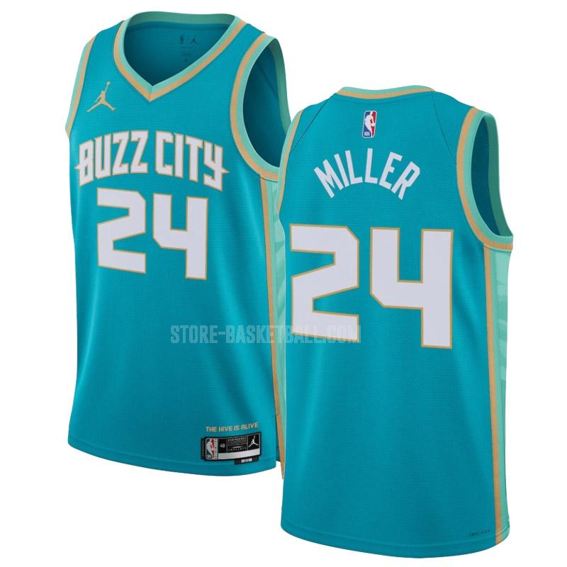 2023-24 charlotte hornets brandon miller 24 teal city edition men's replica jersey