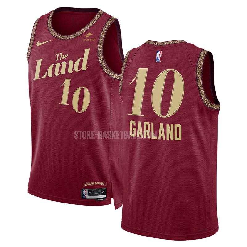 2023-24 cleveland cavaliers darius garland 10 black city edition men's replica jersey