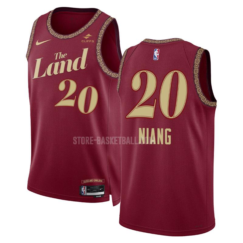 2023-24 cleveland cavaliers georges niang 20 black city edition men's replica jersey