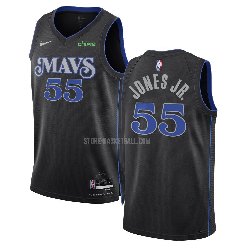 2023-24 dallas mavericks derrick jones jr 55 black city edition men's replica jersey