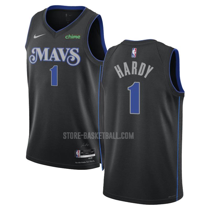 2023-24 dallas mavericks jaden hardy 1 black city edition men's replica jersey