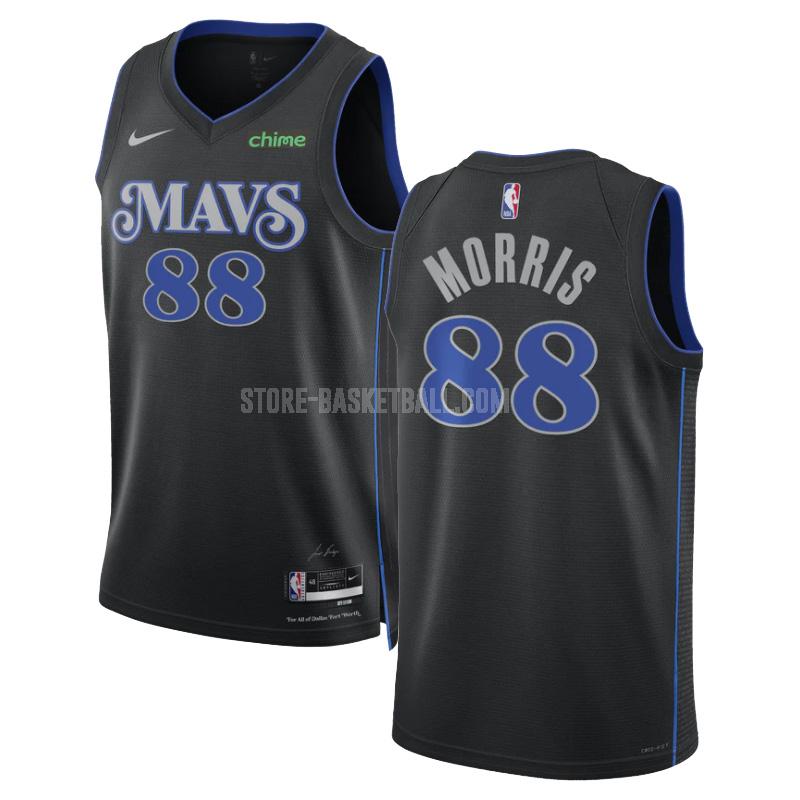 2023-24 dallas mavericks markieff morris 88 black city edition men's replica jersey