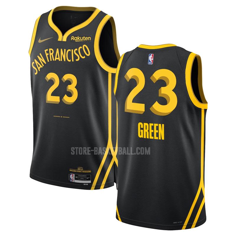 2023-24 golden state warriors draymond green 23 black city edition men's replica jersey