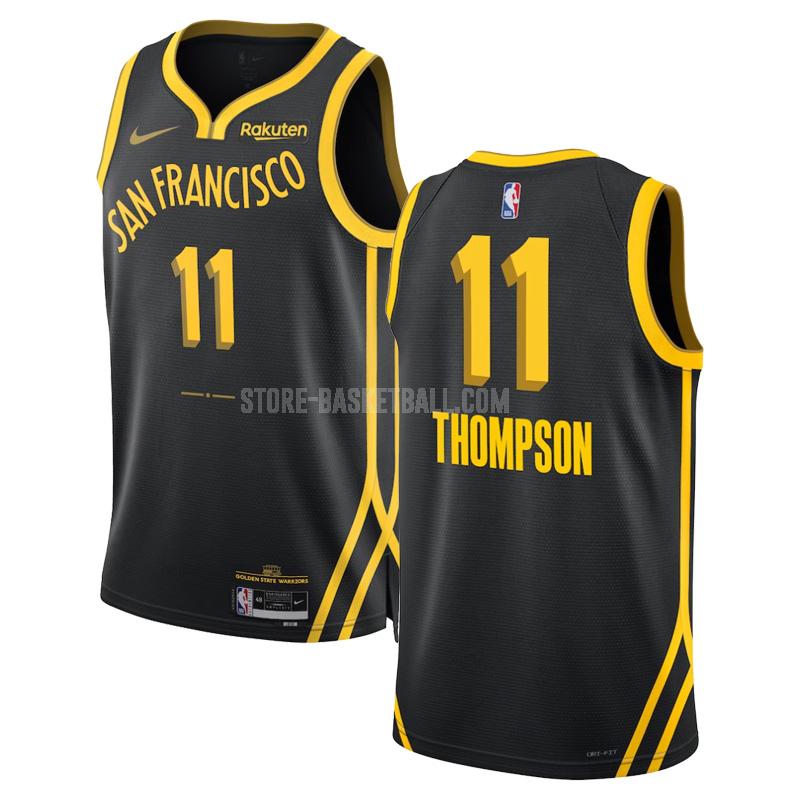 2023-24 golden state warriors klay thompson 11 black city edition men's replica jersey