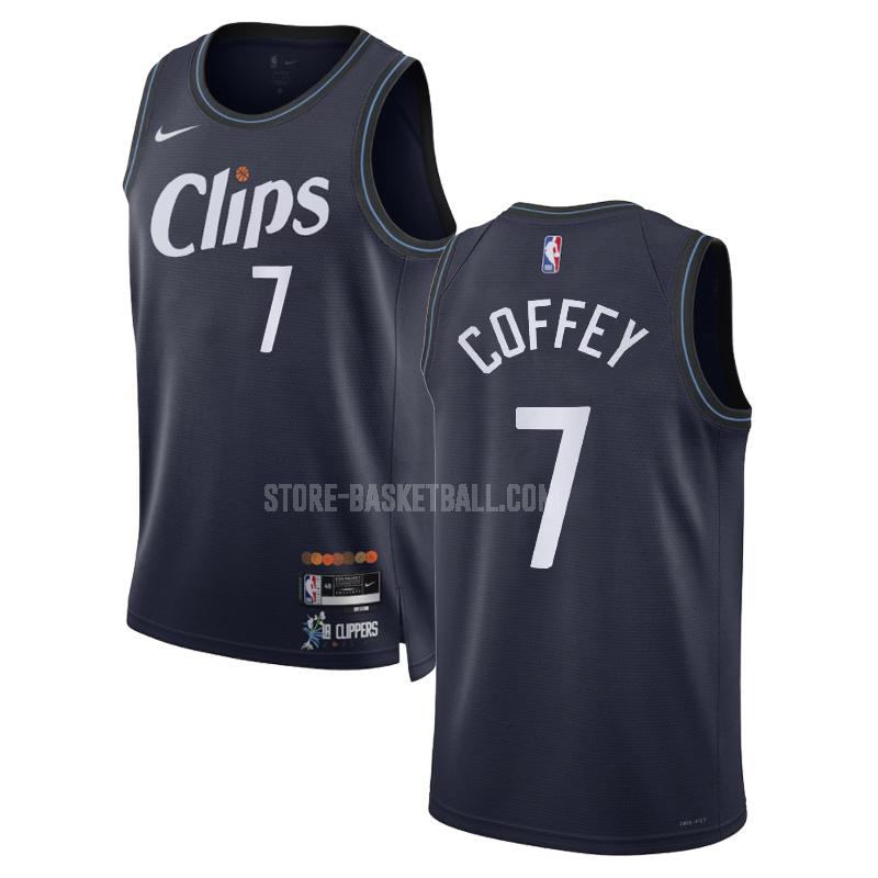 2023-24 los angeles clippers amir coffey 7 navy city edition men's replica jersey