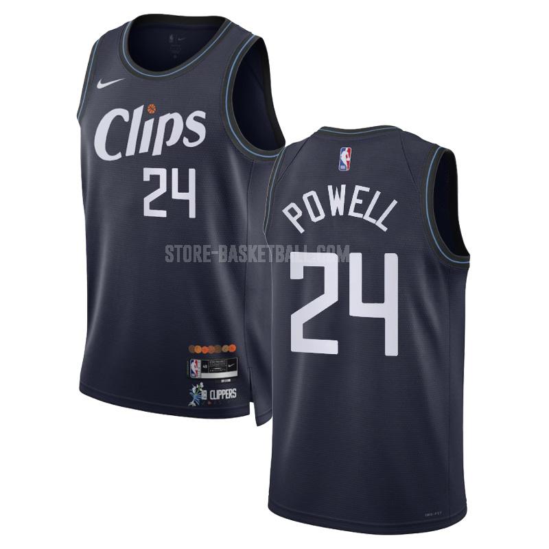 2023-24 los angeles clippers norman powell 24 navy city edition men's replica jersey