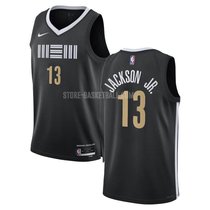 2023-24 memphis grizzlies jaren jackson jr 13 black city edition men's replica jersey