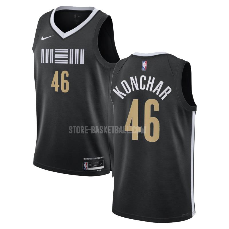 2023-24 memphis grizzlies john konchar 46 black city edition men's replica jersey