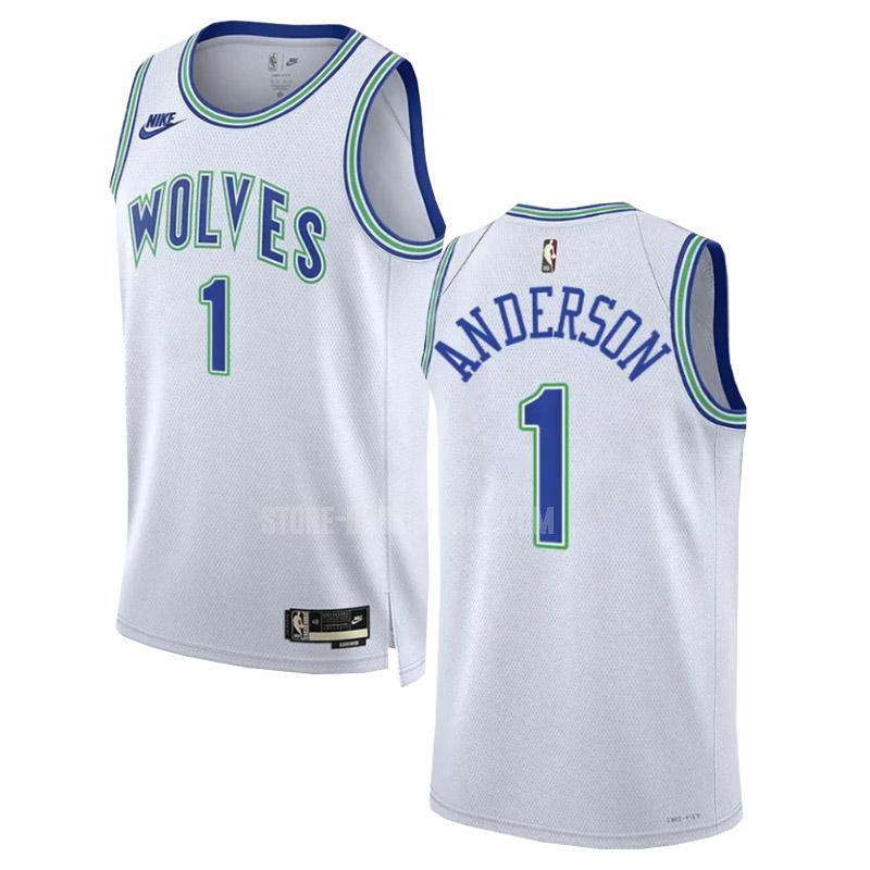 2023-24 minnesota timberwolves kyle anderson 1 white classic edition men's replica jersey