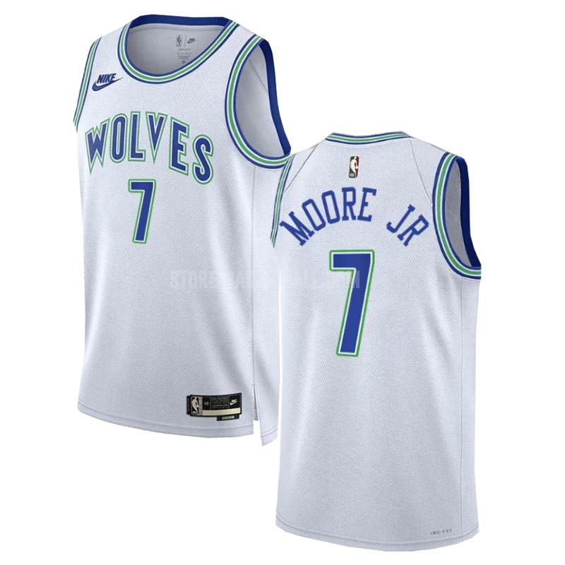 2023-24 minnesota timberwolves wendell moore jr 7 white classic edition men's replica jersey