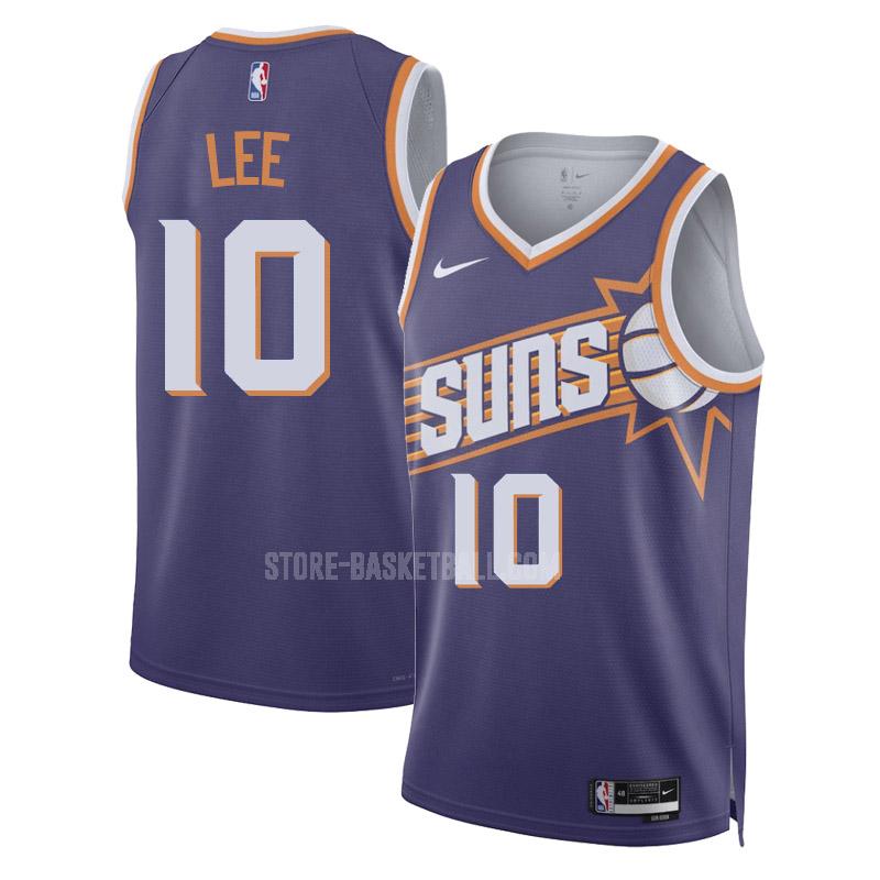 2023-24 phoenix suns damion lee 10 purple icon edition men's replica jersey