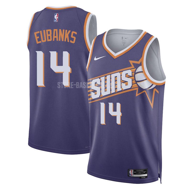 2023-24 phoenix suns drew eubanks 14 purple icon edition men's replica jersey