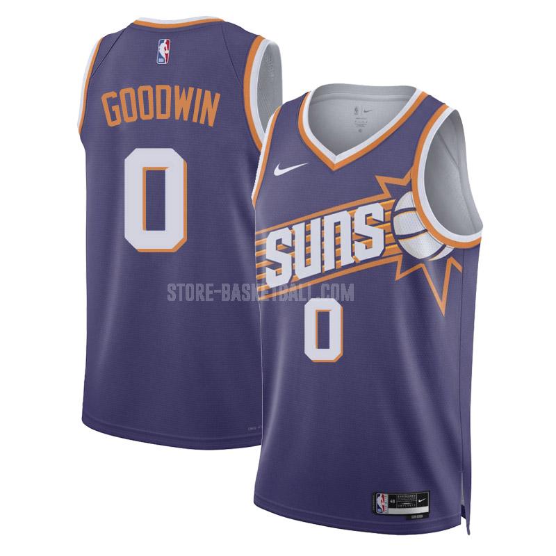 2023-24 phoenix suns jordan goodwin 0 purple icon edition men's replica jersey
