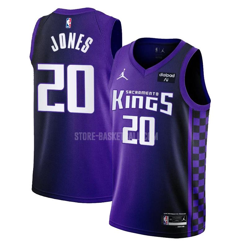 2023-24 sacramento kings colby jones 20 purple statement edition men's replica jersey