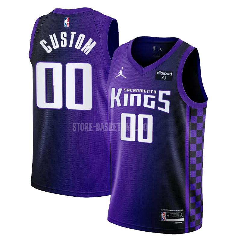 2023-24 sacramento kings custom purple statement edition men's replica jersey
