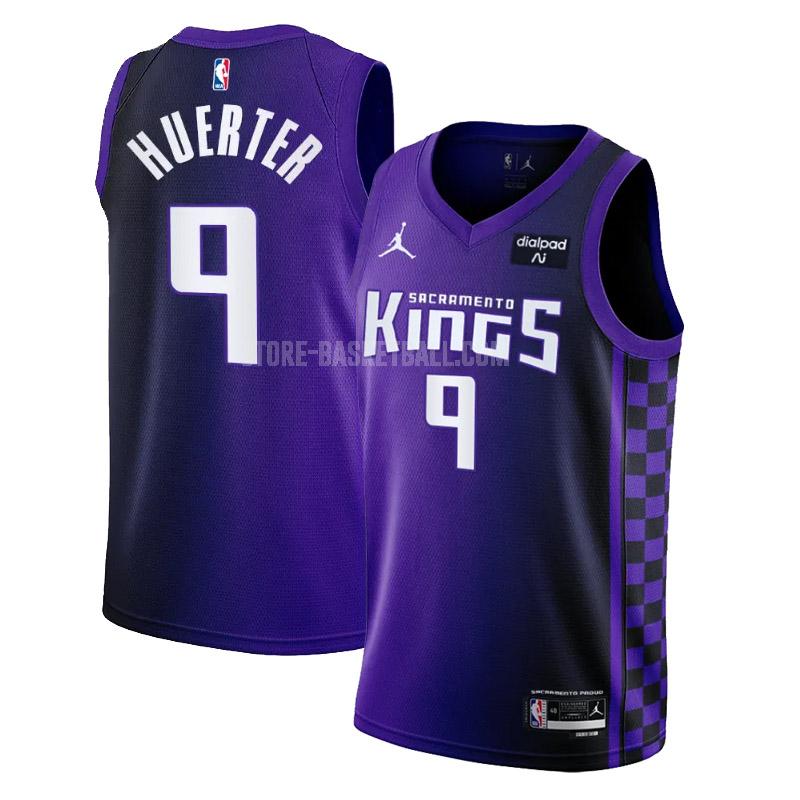 2023-24 sacramento kings kevin huerter 9 purple statement edition men's replica jersey