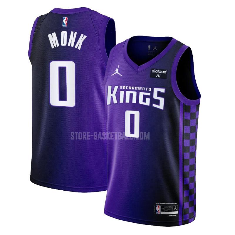 2023-24 sacramento kings malik monk 0 purple statement edition men's replica jersey
