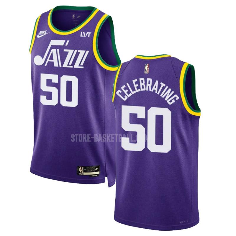 2023-24 utah jazz celebrating 50 purple classic edition men's replica jersey