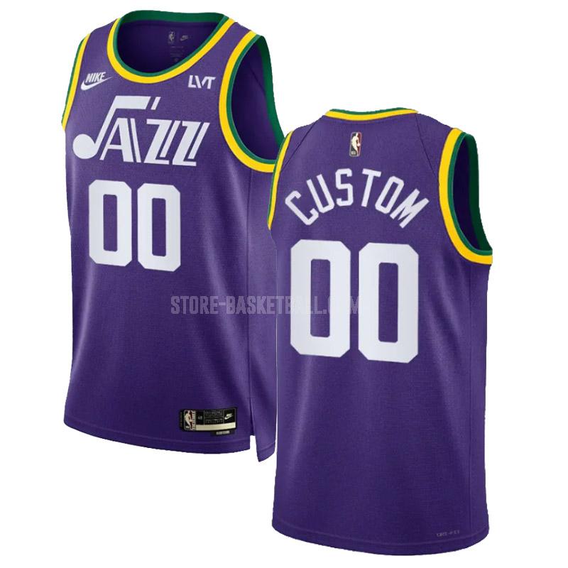2023-24 utah jazz custom 0 purple classic edition men's replica jersey