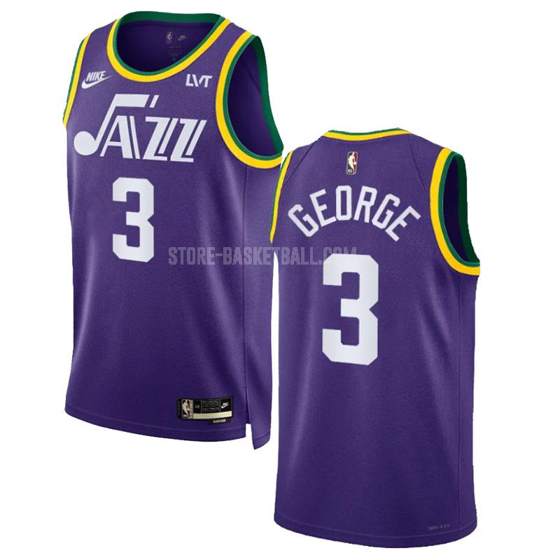 2023-24 utah jazz keyonte george 3 purple classic edition men's replica jersey